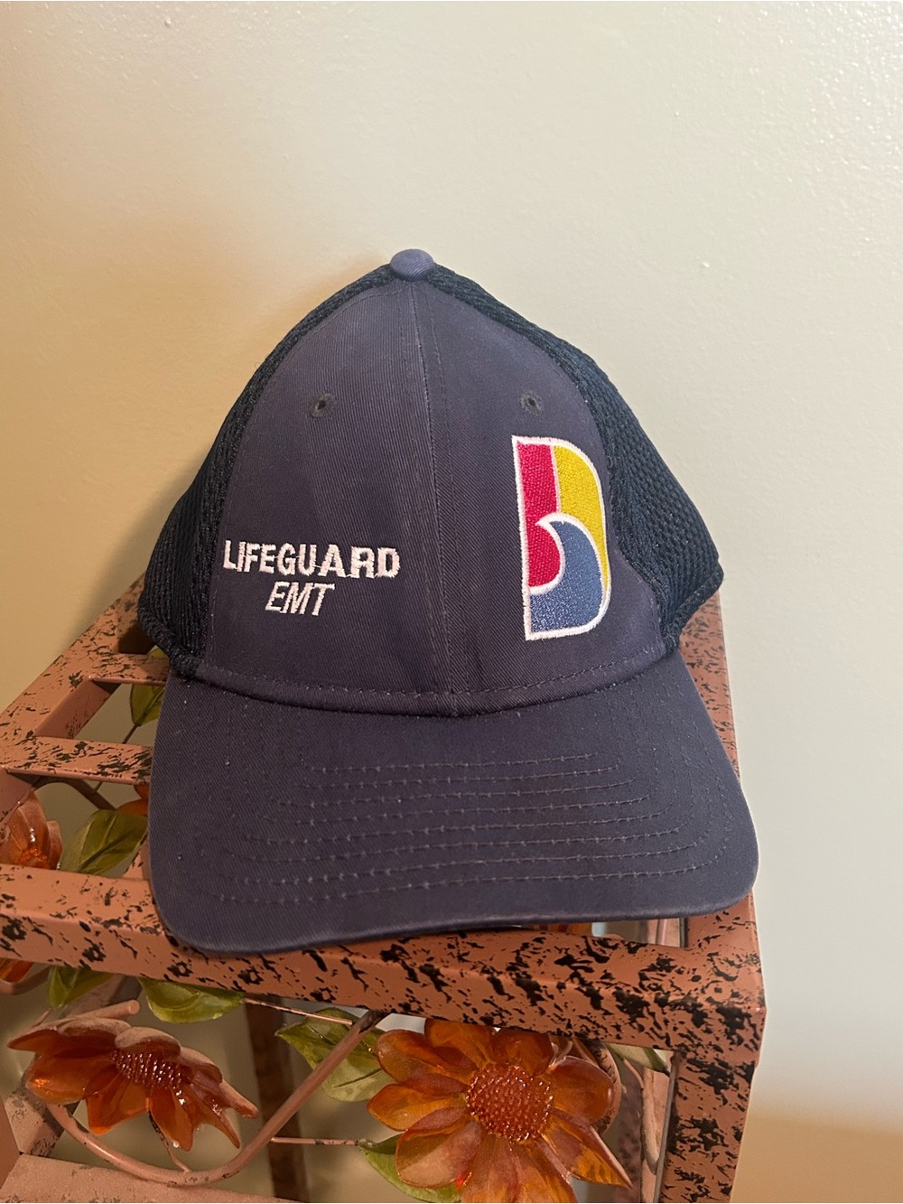 Lifeguard EMT Trucker Hat Navy Blue Mesh Snapback Beach Patrol Agency Crew Cap